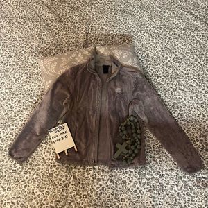 North Face Jacket  Type:Fleece   Size:Small       Color:Gray  Extra:with pockets